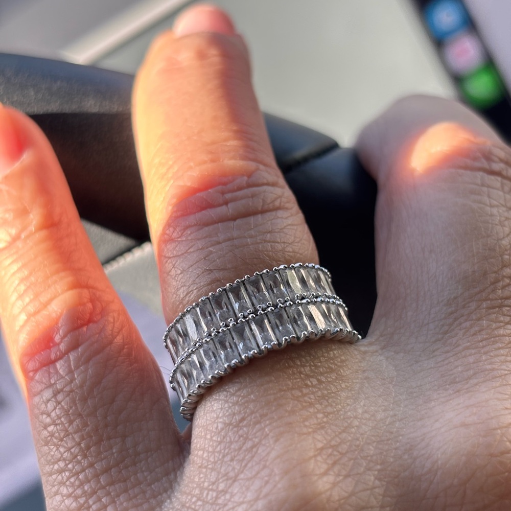 2 Swarovski baguette stacking rings - Picture 13 of 16